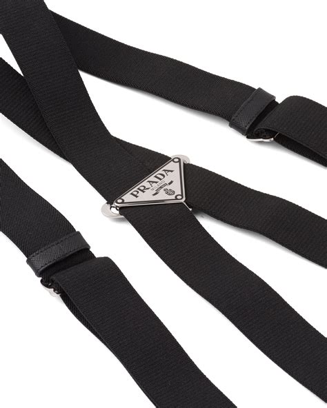 prada mens suspenders|Black Elasticized Suspenders .